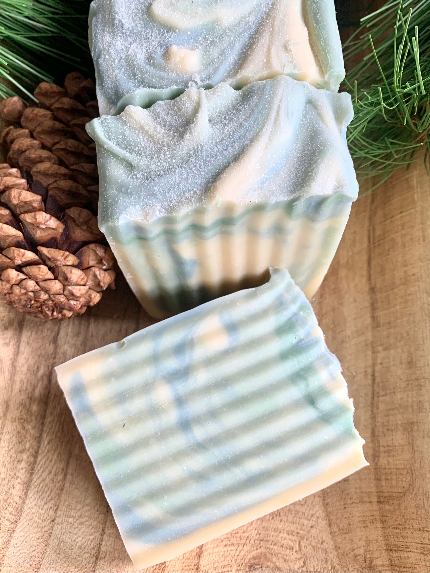 Winter Wonderland Frosted Pine + Cedar Goats Milk Soap