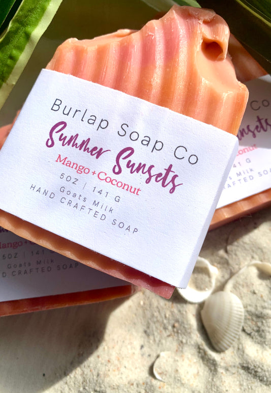 Mango+ Coconut Goats Milk Artisan Handcrafted Bar Soap