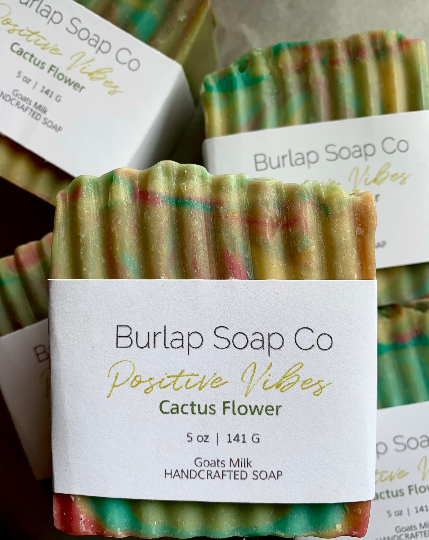 “Positive Vibes” Cactus Flower Goats Milk Soap