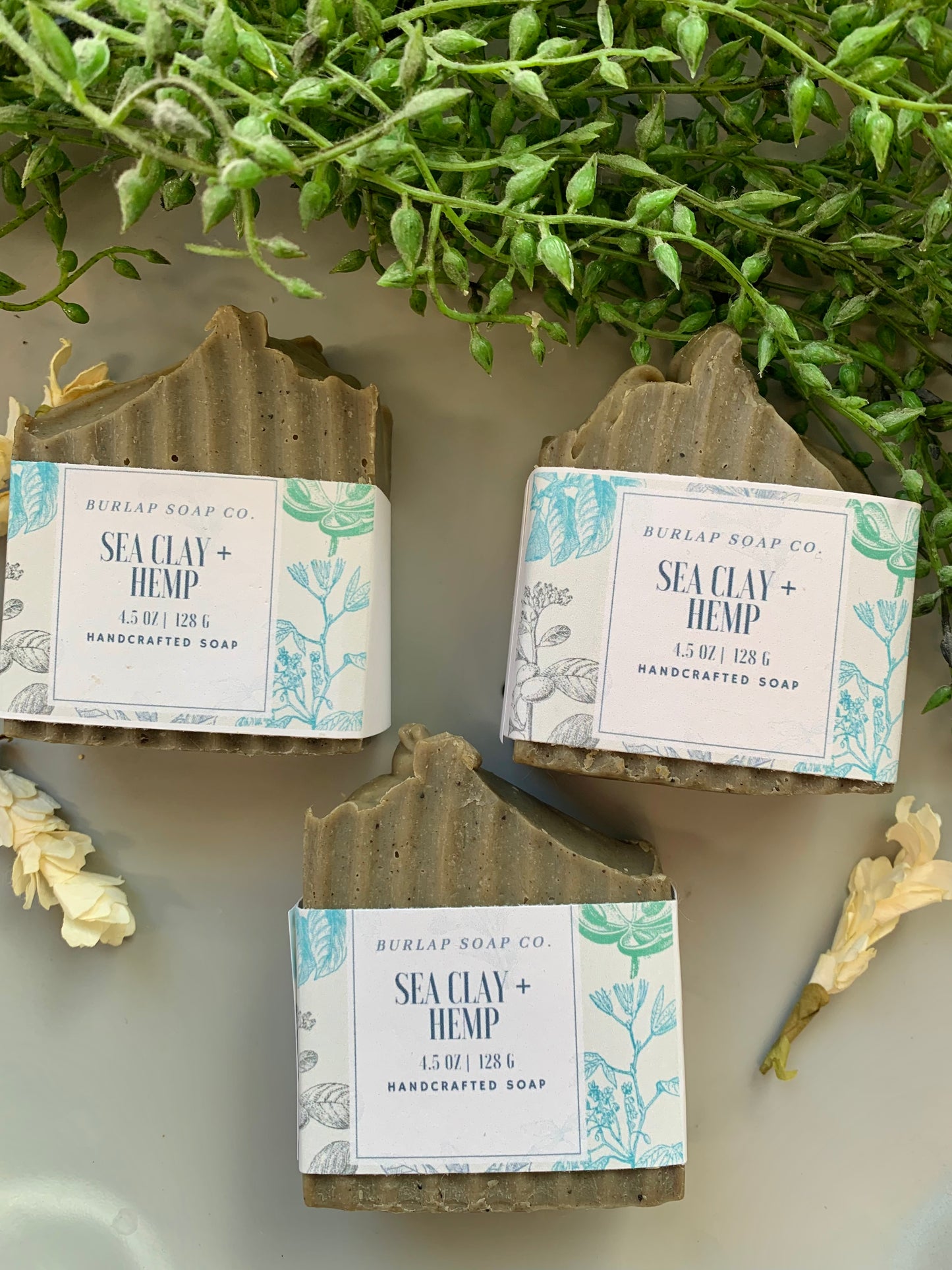 Sea Clay + Hemp Handcrafted Artisan Bar Soap