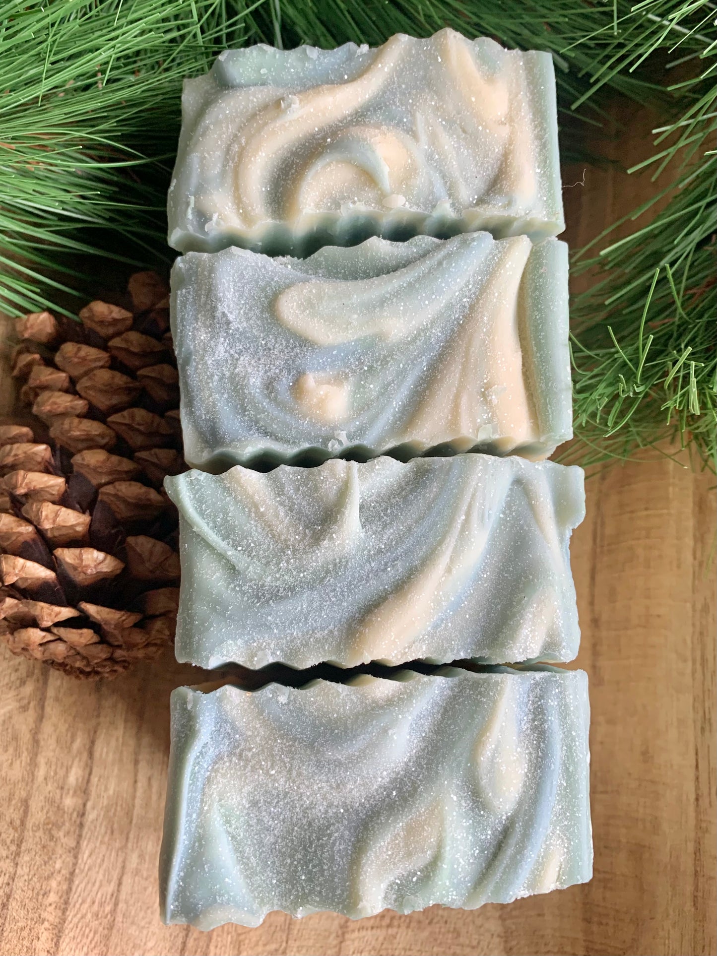 Winter Wonderland Frosted Pine + Cedar Goats Milk Soap